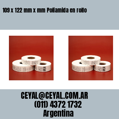 109 x 122 mm x mm Poliamida en rollo