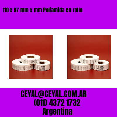 110 x 87 mm x mm Poliamida en rollo