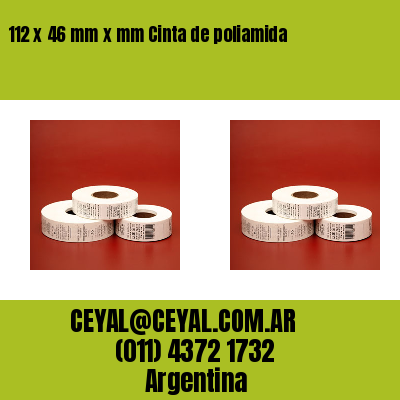 112 x 46 mm x mm Cinta de poliamida