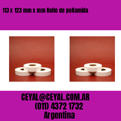 113 x 123 mm x mm Rollo de poliamida