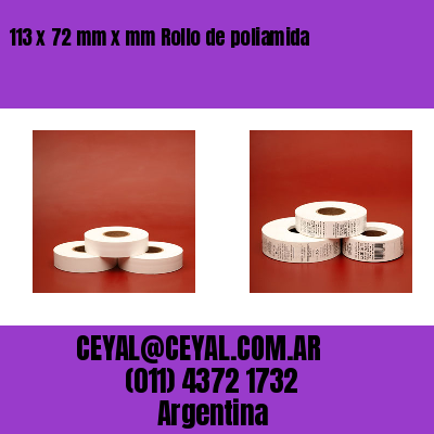 113 x 72 mm x mm Rollo de poliamida