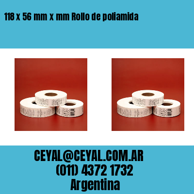 118 x 56 mm x mm Rollo de poliamida