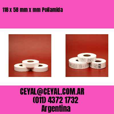 118 x 58 mm x mm Poliamida