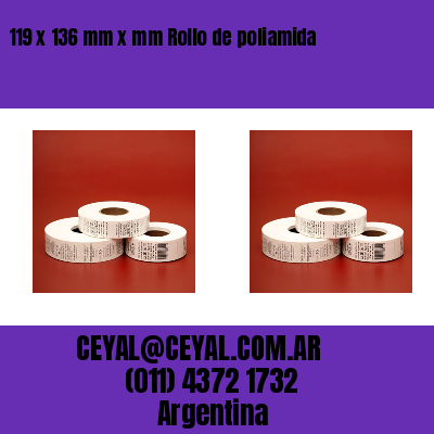 119 x 136 mm x mm Rollo de poliamida