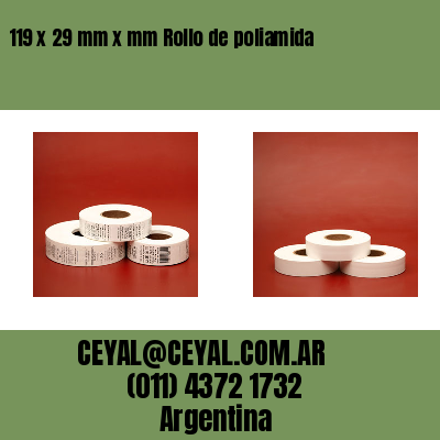 119 x 29 mm x mm Rollo de poliamida