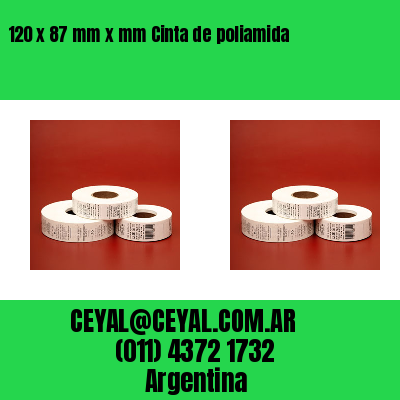 120 x 87 mm x mm Cinta de poliamida