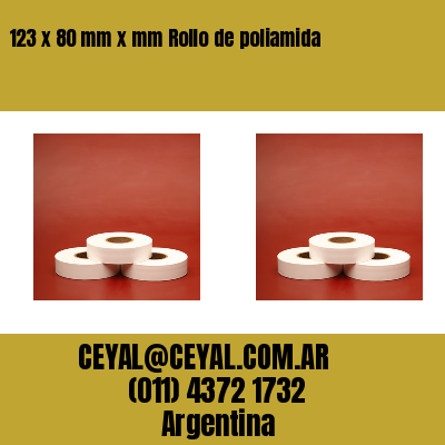 123 x 80 mm x mm Rollo de poliamida