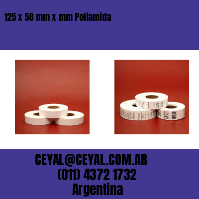 125 x 58 mm x mm Poliamida