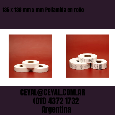 135 x 136 mm x mm Poliamida en rollo