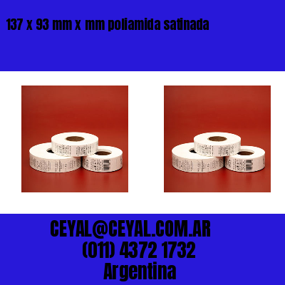 137 x 93 mm x mm poliamida satinada