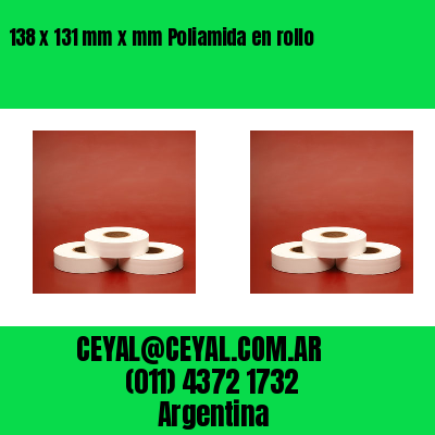 138 x 131 mm x mm Poliamida en rollo