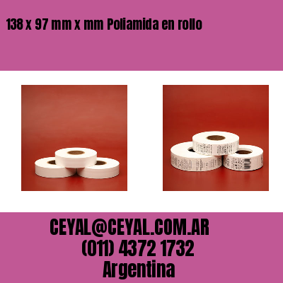 138 x 97 mm x mm Poliamida en rollo