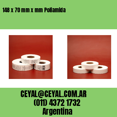 148 x 70 mm x mm Poliamida