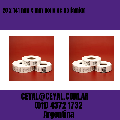 20 x 141 mm x mm Rollo de poliamida