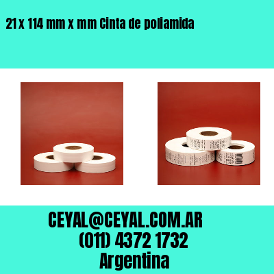 21 x 114 mm x mm Cinta de poliamida