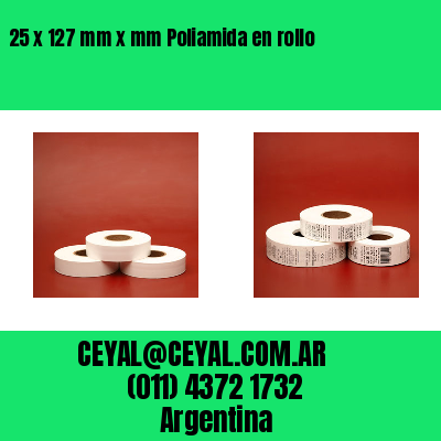 25 x 127 mm x mm Poliamida en rollo