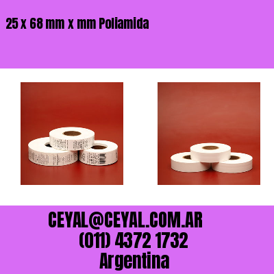 25 x 68 mm x mm Poliamida