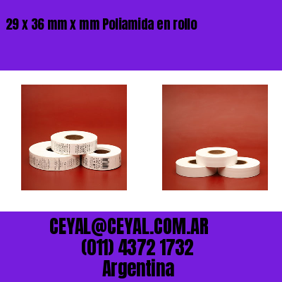 29 x 36 mm x mm Poliamida en rollo