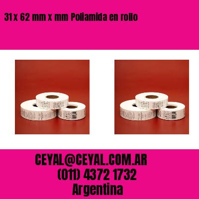 31 x 62 mm x mm Poliamida en rollo