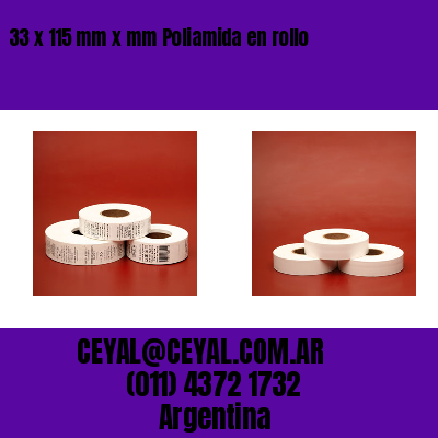 33 x 115 mm x mm Poliamida en rollo