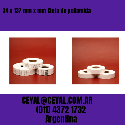 34 x 137 mm x mm Cinta de poliamida