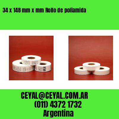 34 x 148 mm x mm Rollo de poliamida