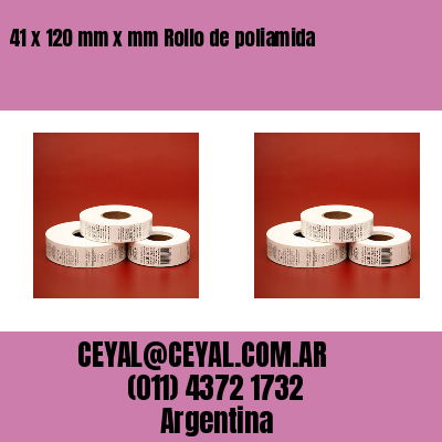 41 x 120 mm x mm Rollo de poliamida