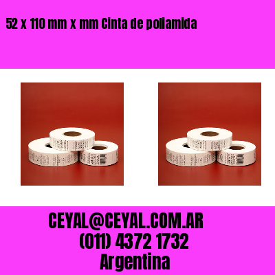 52 x 110 mm x mm Cinta de poliamida