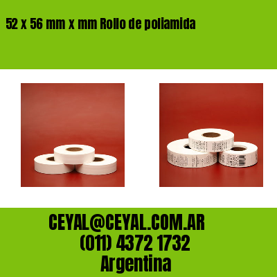 52 x 56 mm x mm Rollo de poliamida