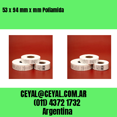 53 x 94 mm x mm Poliamida