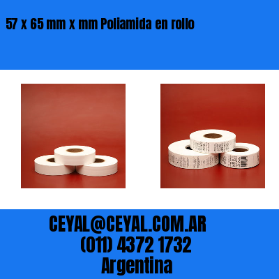 57 x 65 mm x mm Poliamida en rollo