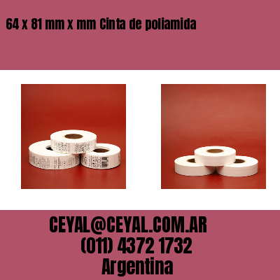 64 x 81 mm x mm Cinta de poliamida