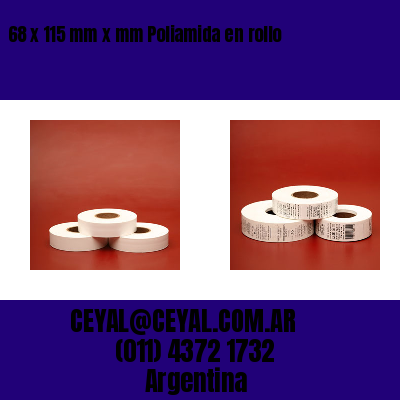 68 x 115 mm x mm Poliamida en rollo