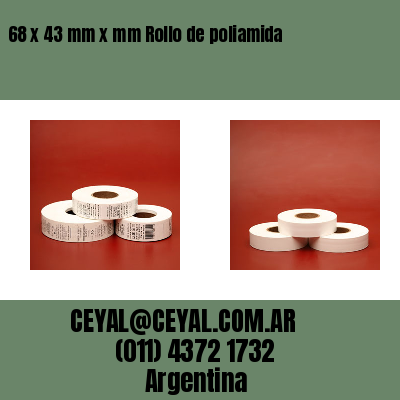 68 x 43 mm x mm Rollo de poliamida