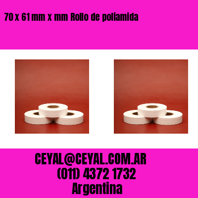 70 x 61 mm x mm Rollo de poliamida