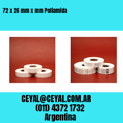 72 x 26 mm x mm Poliamida