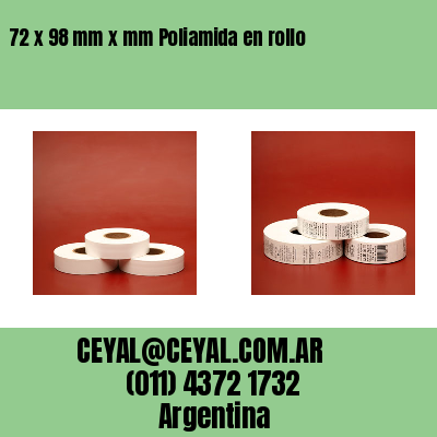 72 x 98 mm x mm Poliamida en rollo