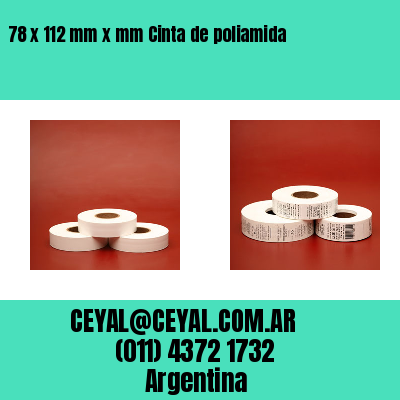 78 x 112 mm x mm Cinta de poliamida