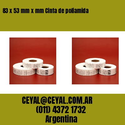 83 x 53 mm x mm Cinta de poliamida