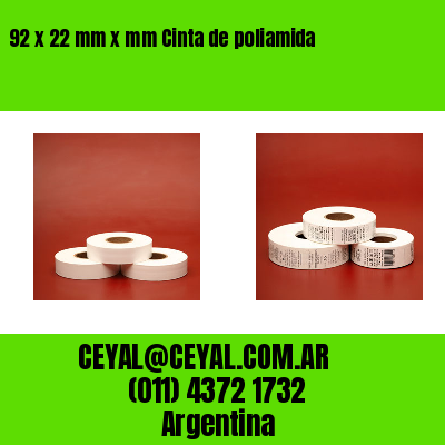 92 x 22 mm x mm Cinta de poliamida