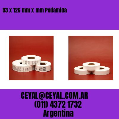 93 x 126 mm x mm Poliamida