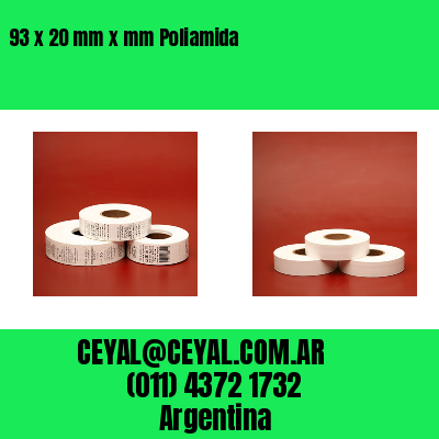 93 x 20 mm x mm Poliamida