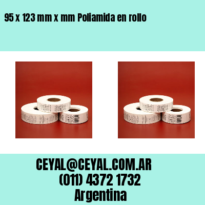 95 x 123 mm x mm Poliamida en rollo