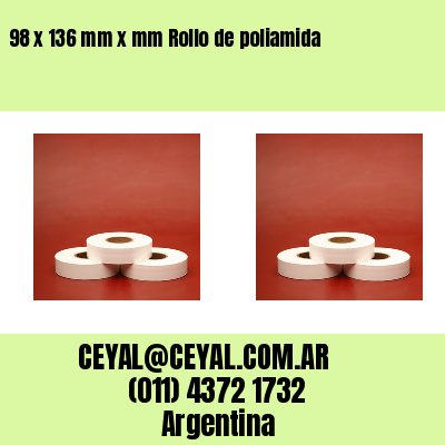 98 x 136 mm x mm Rollo de poliamida