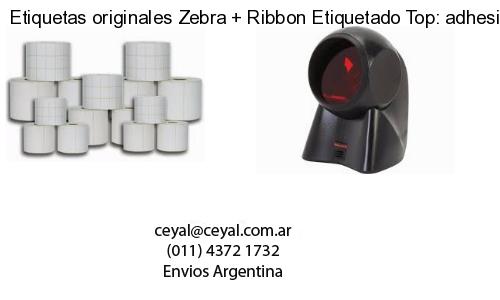 Etiquetas originales Zebra   Ribbon Etiquetado Top: adhesivo   ribbo