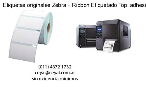 Etiquetas originales Zebra Ribbon Etiquetado Top: adhesivo ribbo