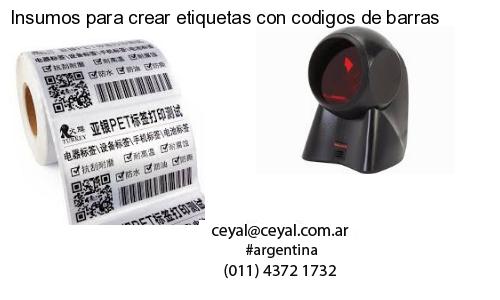 Insumos para crear etiquetas con codigos de barras