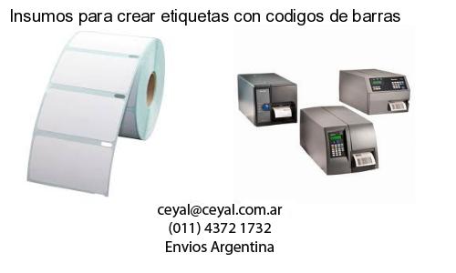 Insumos para crear etiquetas con codigos de barras