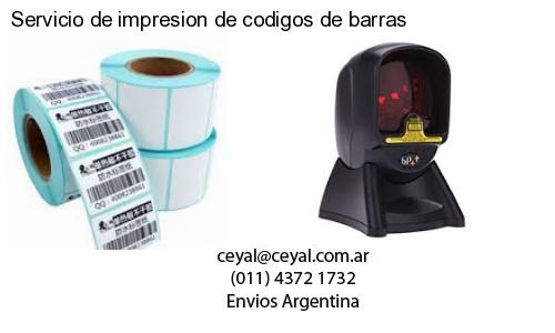 Servicio de impresion de codigos de barras