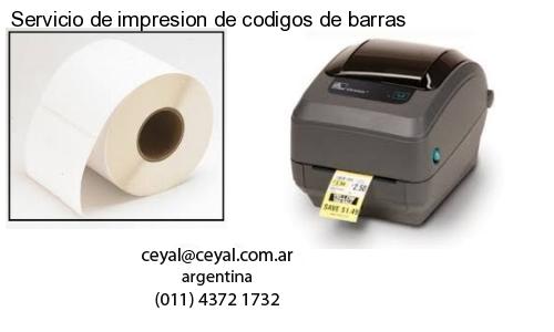 Servicio de impresion de codigos de barras